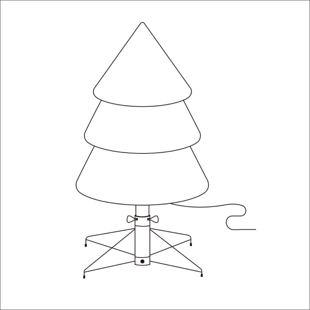 Illustrated Christmas tree assembly instructions