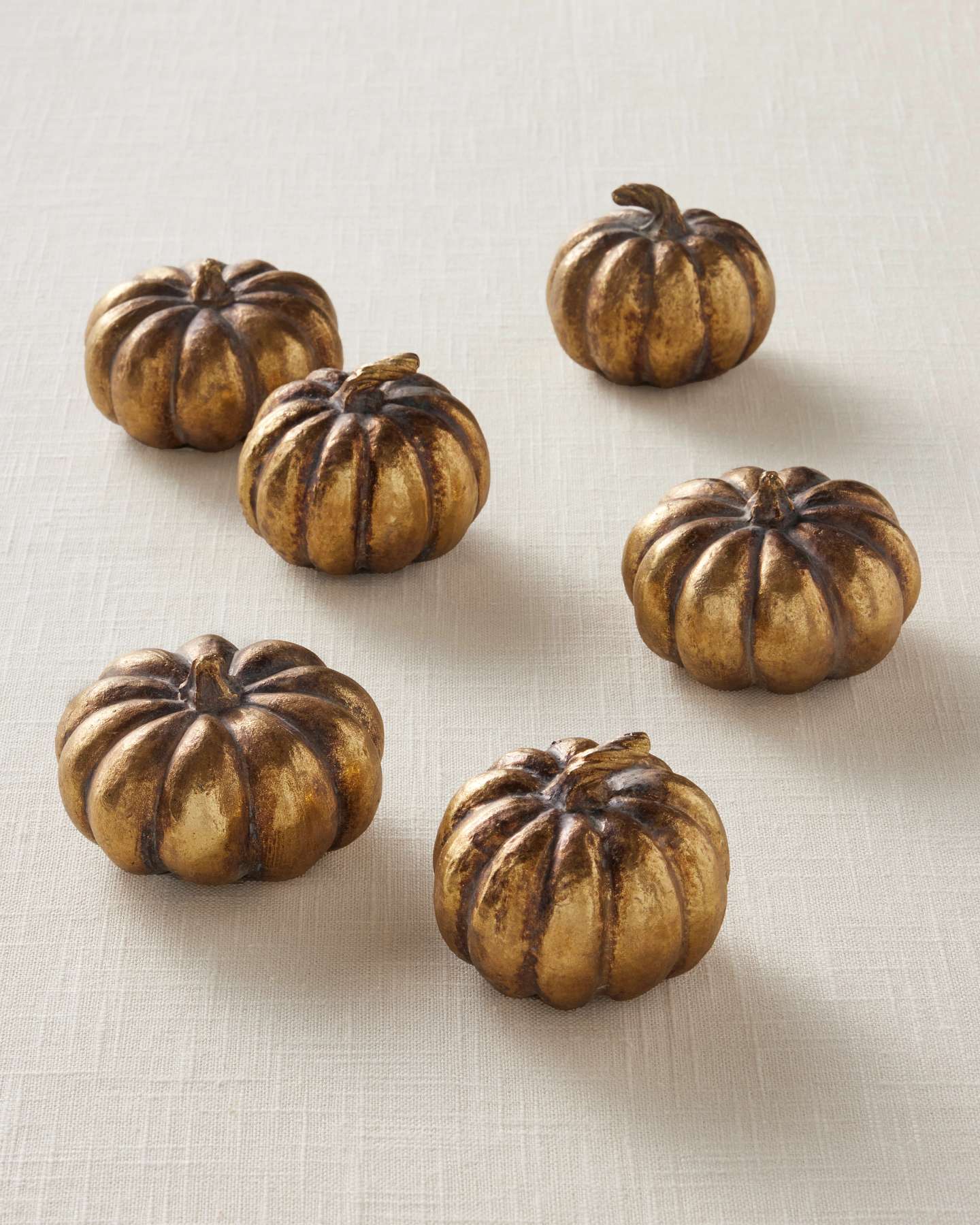 Balsam Hill Bronzed Mini Pumpkins Artificial Christmas Decoration Set