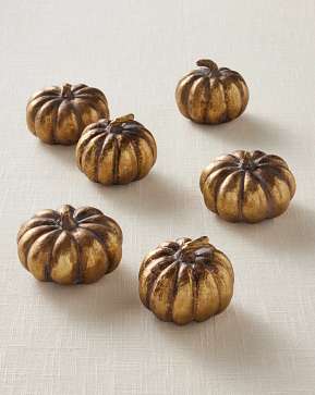Bronzed Mini Pumpkin Set Bronzed Mini Pumpkin Set