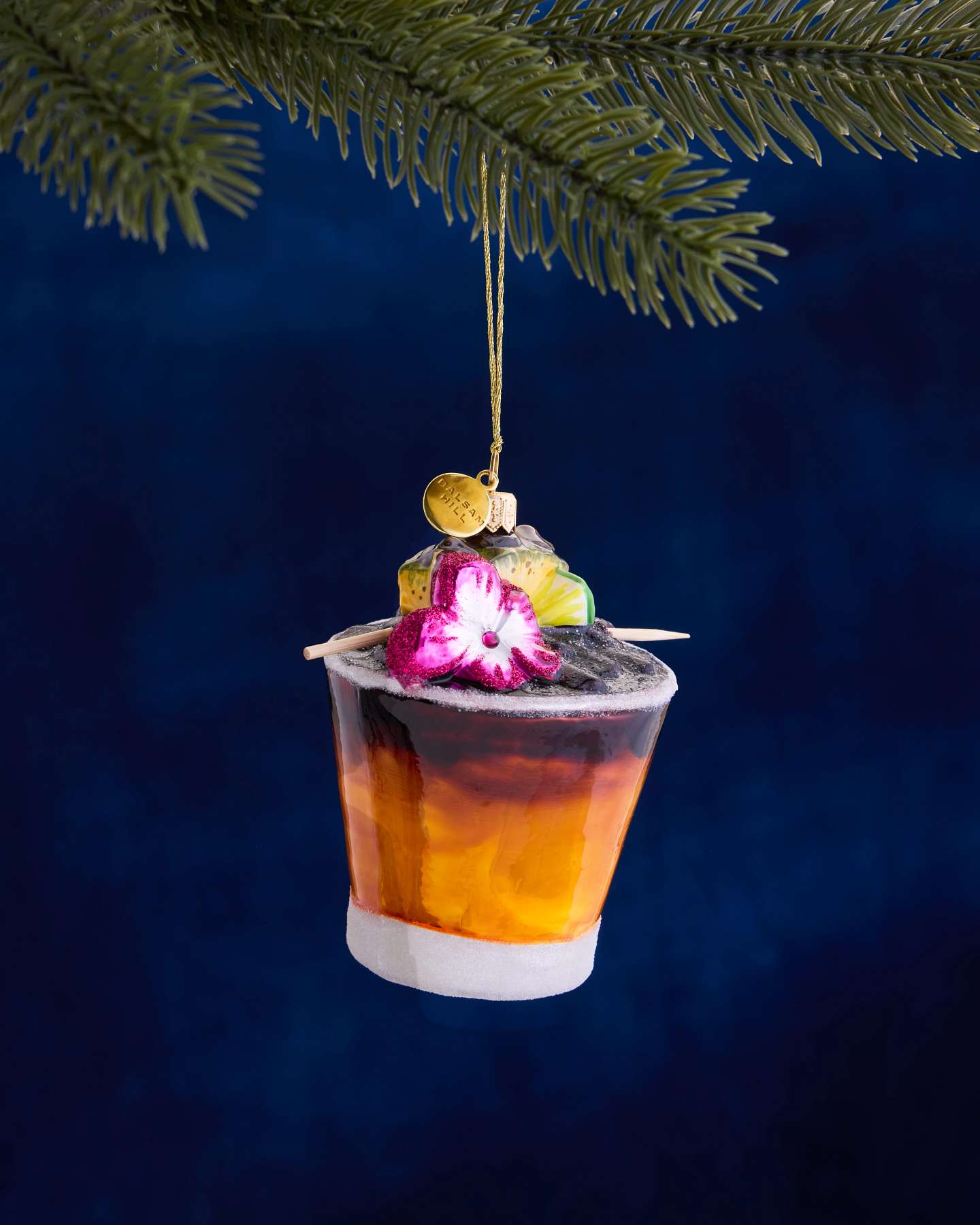 Balsam Hill Studio Mai Tai Cocktail Ornament