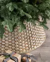 Metallic Basketweave Tree Collar by Balsam Hill