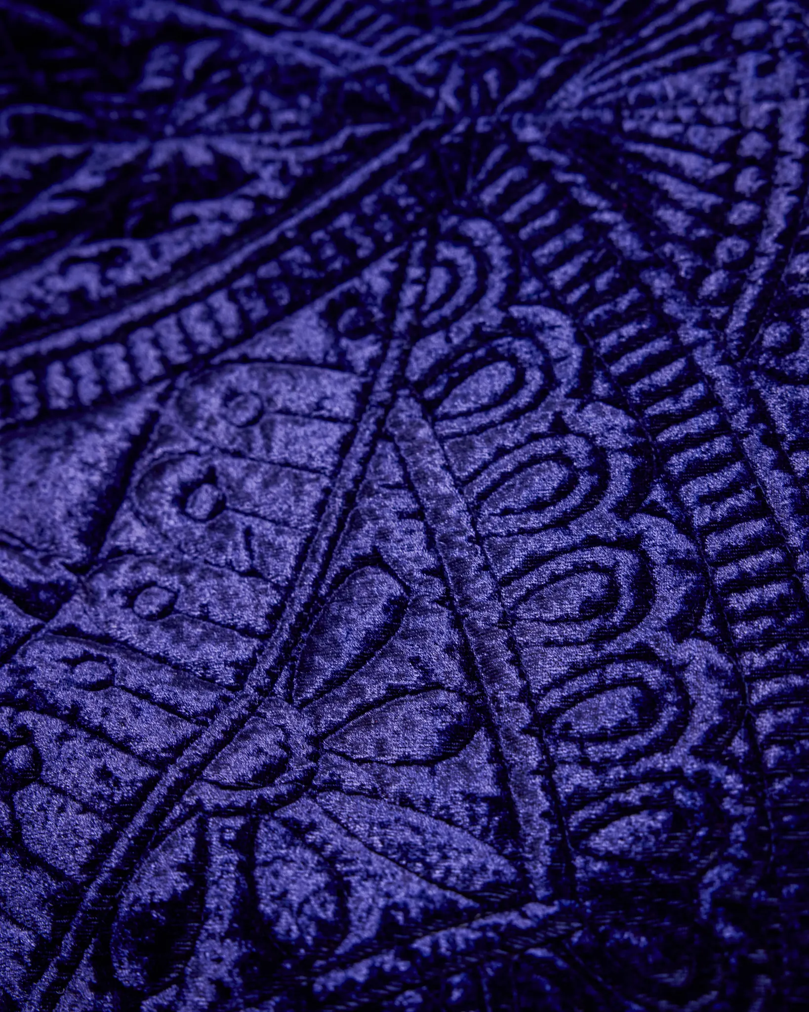 Midnight Blue Embossed Velvet Luxe Tree Skirt
