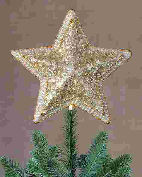 Classic Star Beaded Christmas Tree Topper by Balsam Hill SSC 10