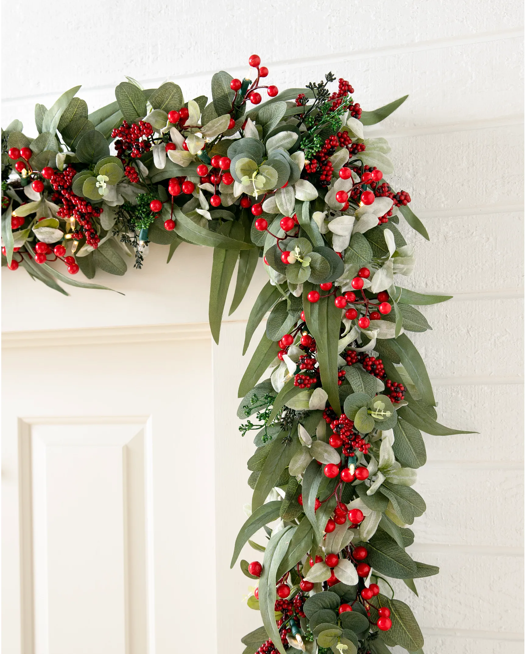 Nearly Natural 16 Holly Berry Artificial Flower, Set of 6 - Red