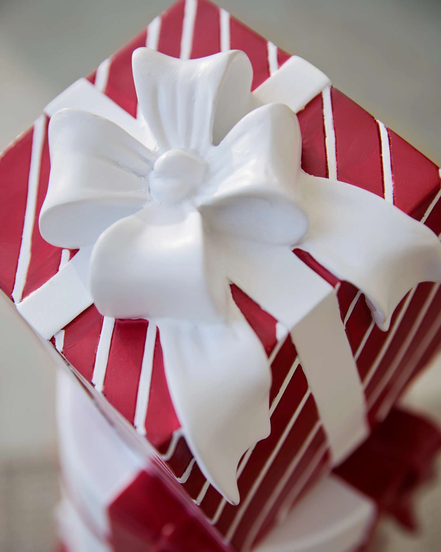 Red & White Outdoor Stacked Christmas Presents