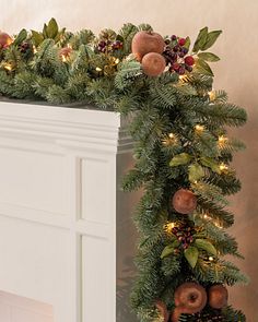 All Wreaths Garlands Foliage Balsam Hill Balsam Hill Mixed Evergreen Prelit Artificial Christmas Garland