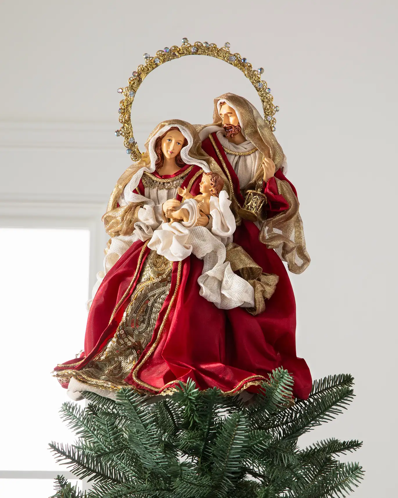 Image of Traditional Holy Family Tree Topper