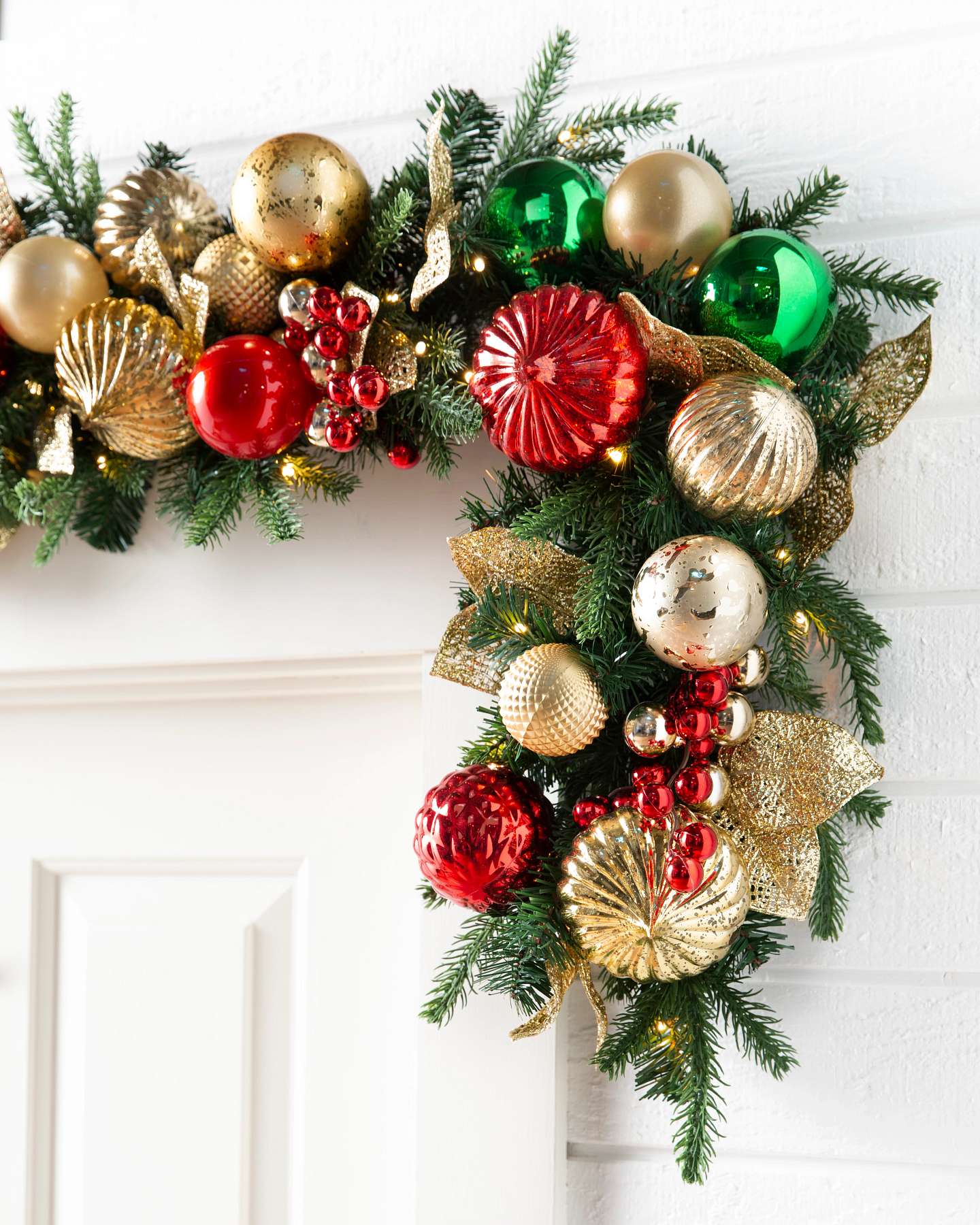 Balsam Hill Outdoor Merry and Bright Artificial Christmas Garland 6-Feet LED Holiday Accent
