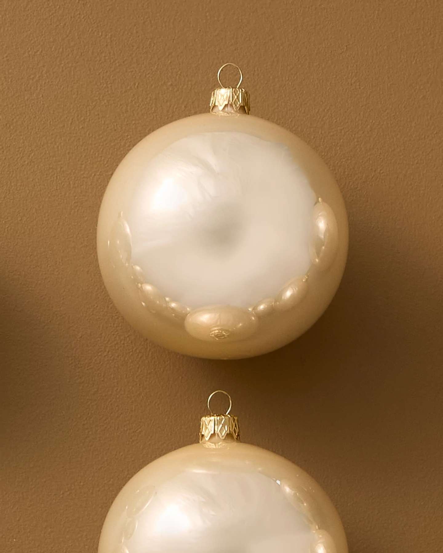 Ivory BH Essentials Pearlescent Ornaments, Set of 24