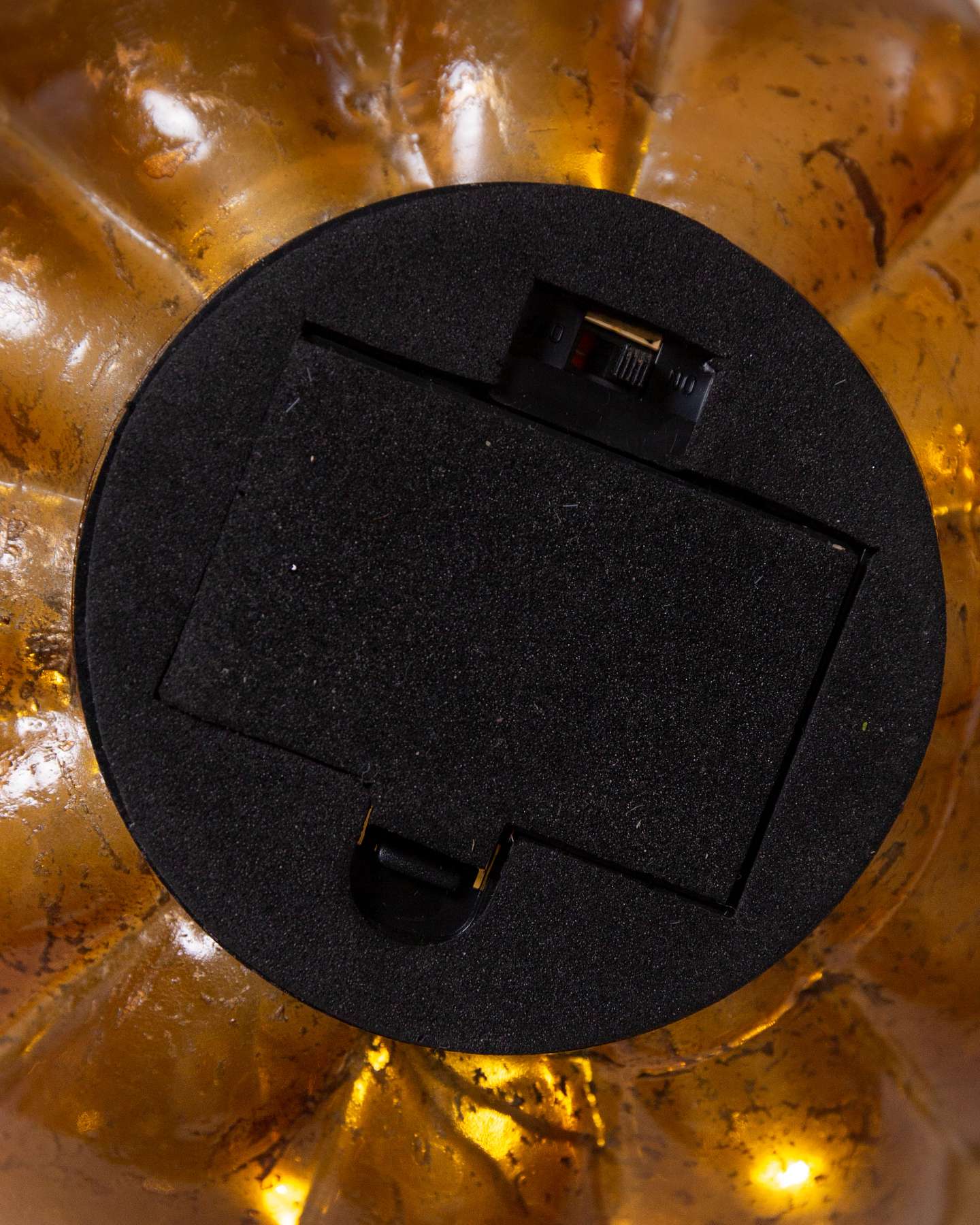Balsam Hill Glowing Glass Pumpkins Battery Compartment Special Feature