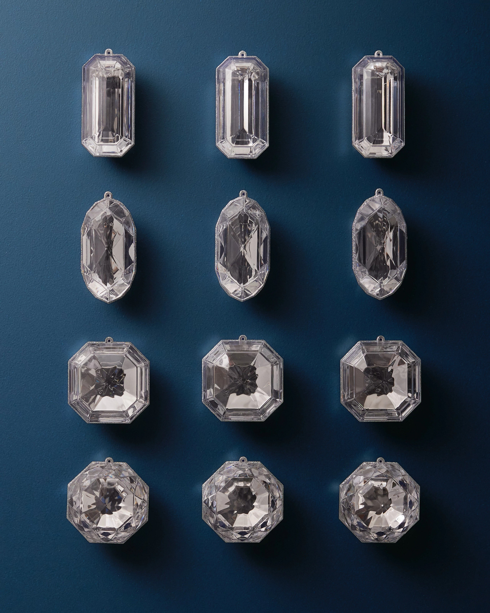 Silver Christmas Jewel Shatter-Resistant Ornaments
