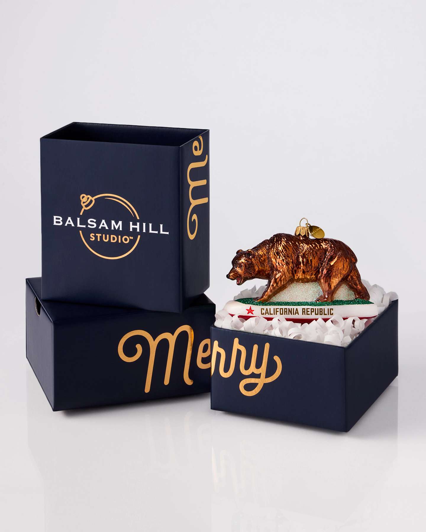 Balsam Hill Studio California Surfing Bear Ornament