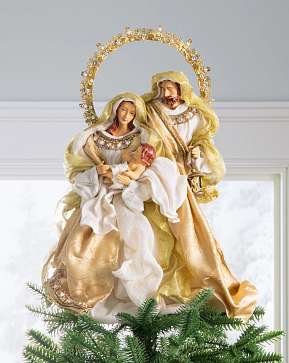 Gold Holy Family Tree Topper Gold Holy Family Tree Topper
