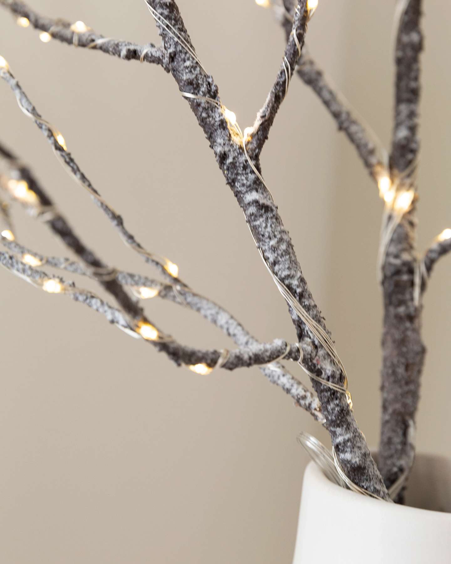 Balsam Hill Lit Snowy Twig Branches Set of 3 LED Detailed View