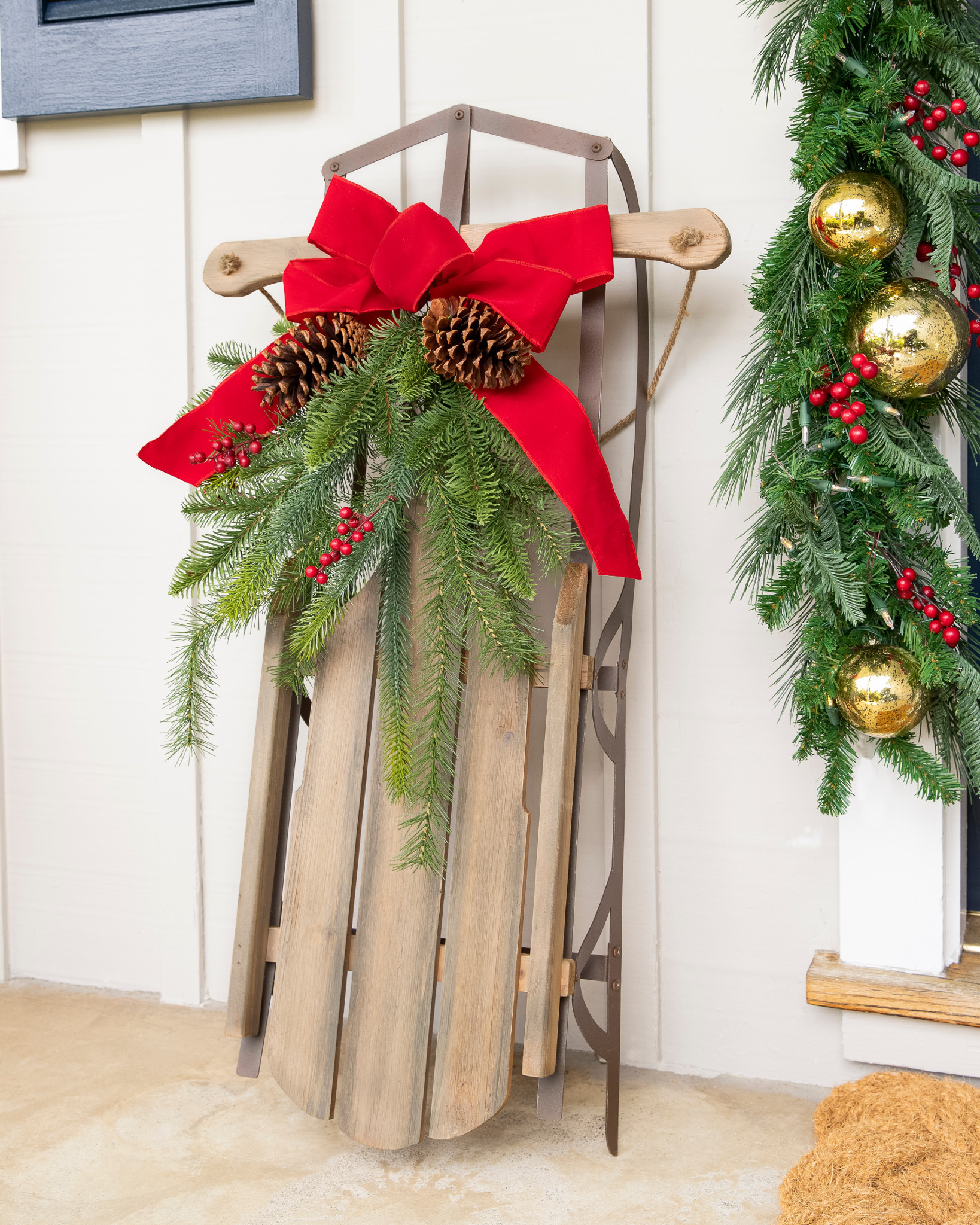 Alpine Sled Christmas Decoration  Balsam Hill