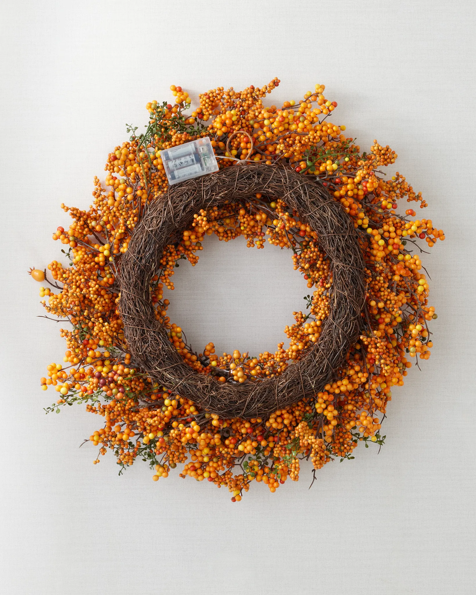 Orange Berry & Pinecone Artificial Fall Foliage | Balsam Hill