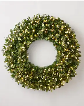 Outdoor White Berry Cypress Wreath Outdoor White Berry Cypress Wreath