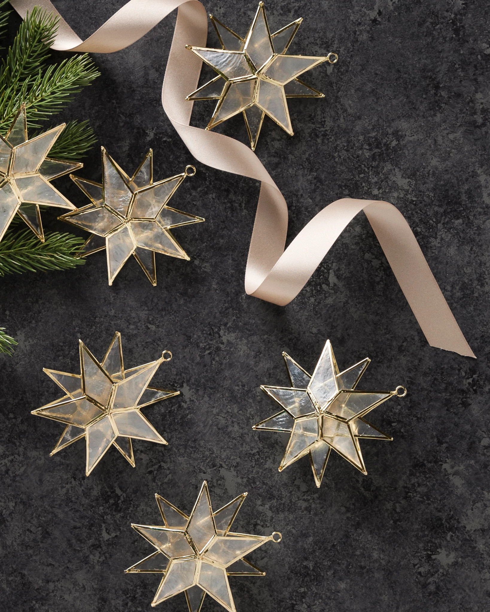 Star Capiz Bauble Set