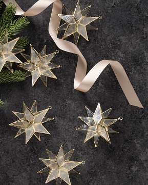Star Capiz Ornament Set Star Capiz Ornament Set