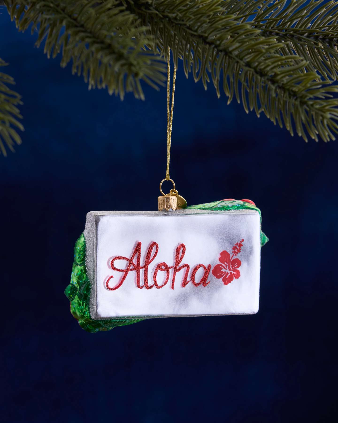 Balsam Hill Studio Hawaii License Plate Ornament