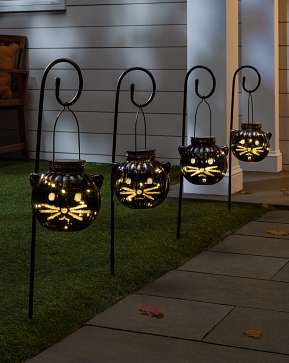 Solar Black Cat Pathway Lights Solar Black Cat Pathway Lights