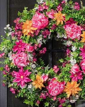 Outdoor Radiant Peony Wreath Outdoor Radiant Peony Wreath