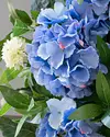 Outdoor Blue Hydrangea Wreath by Balsam Hill Closeup 10