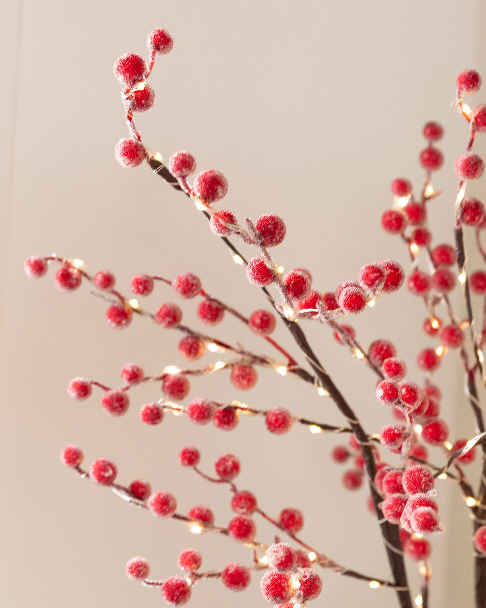8 Branches De Baies Rouges Artificielles Pour Déco Noël - Pour Guirlandes, Couronnes, Bouquets DIY, 20 Cm