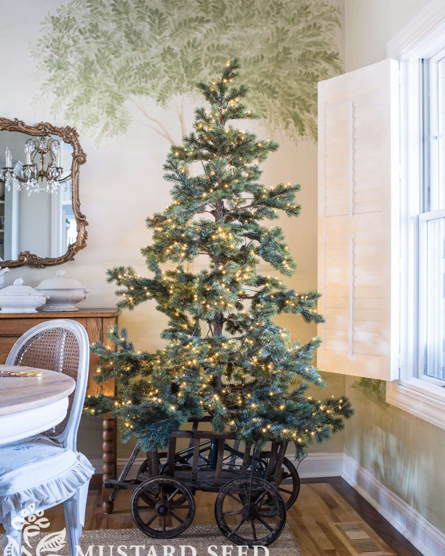 Balsam Hill Yukon Spruce Artificial Christmas Tree Featured in Miss Mustard Seed Blog