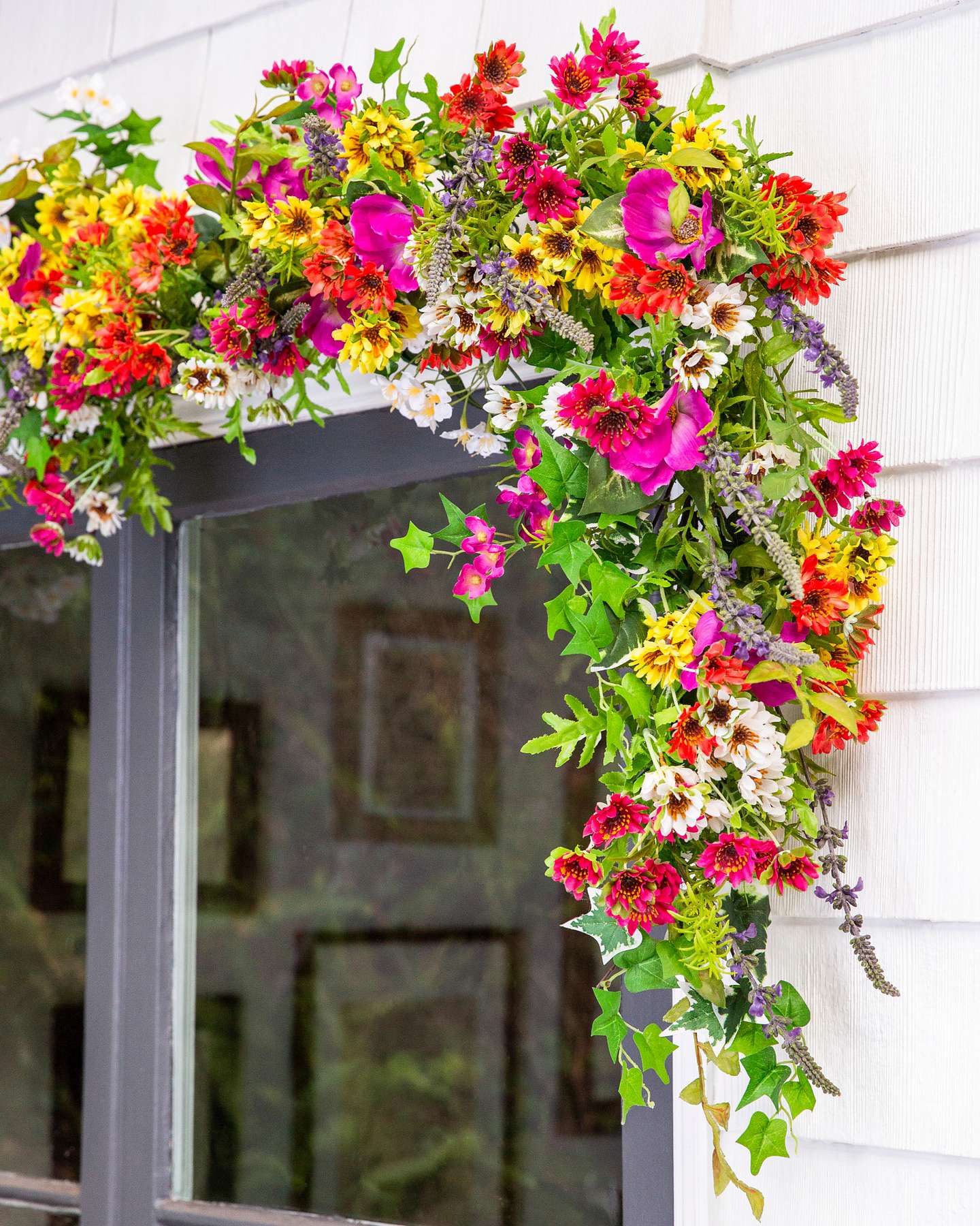 Balsam Hill Outdoor Meadow Artificial Spring Garland Lush Floral Display