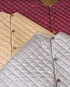 60in Cranberry Regency Dupioni Quilted Tree Skirt by Balsam Hill Lifestyle 10