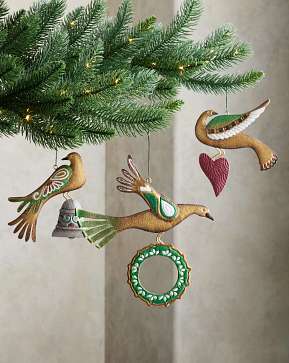Regal Treasures Gold Christmas Dove Ornament Set Regal Treasures Gold Christmas Dove Ornament Set