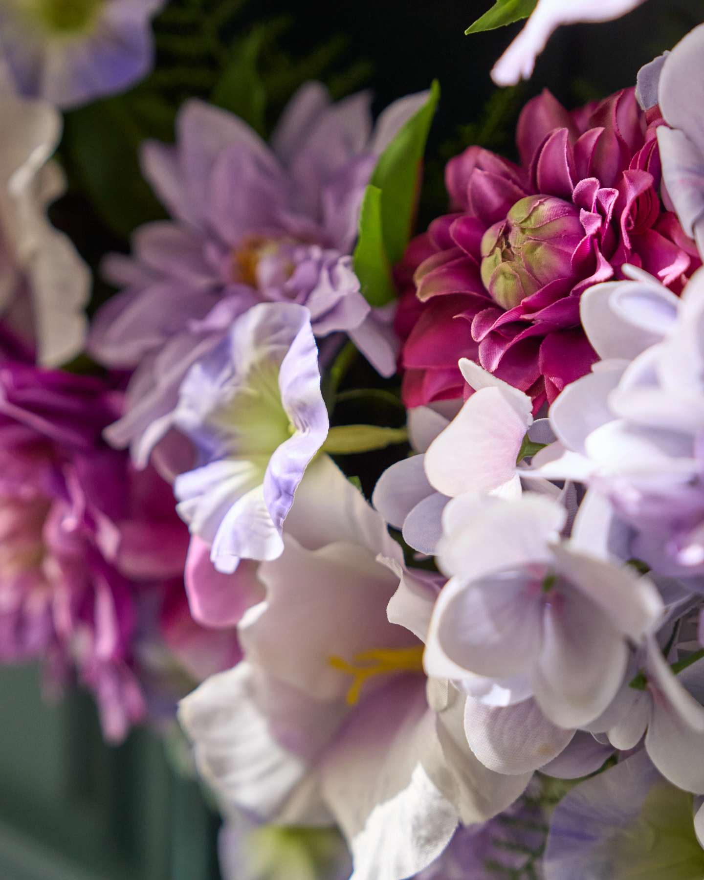 Purple in Bloom Wreath by Balsam Hill Branch Detail
