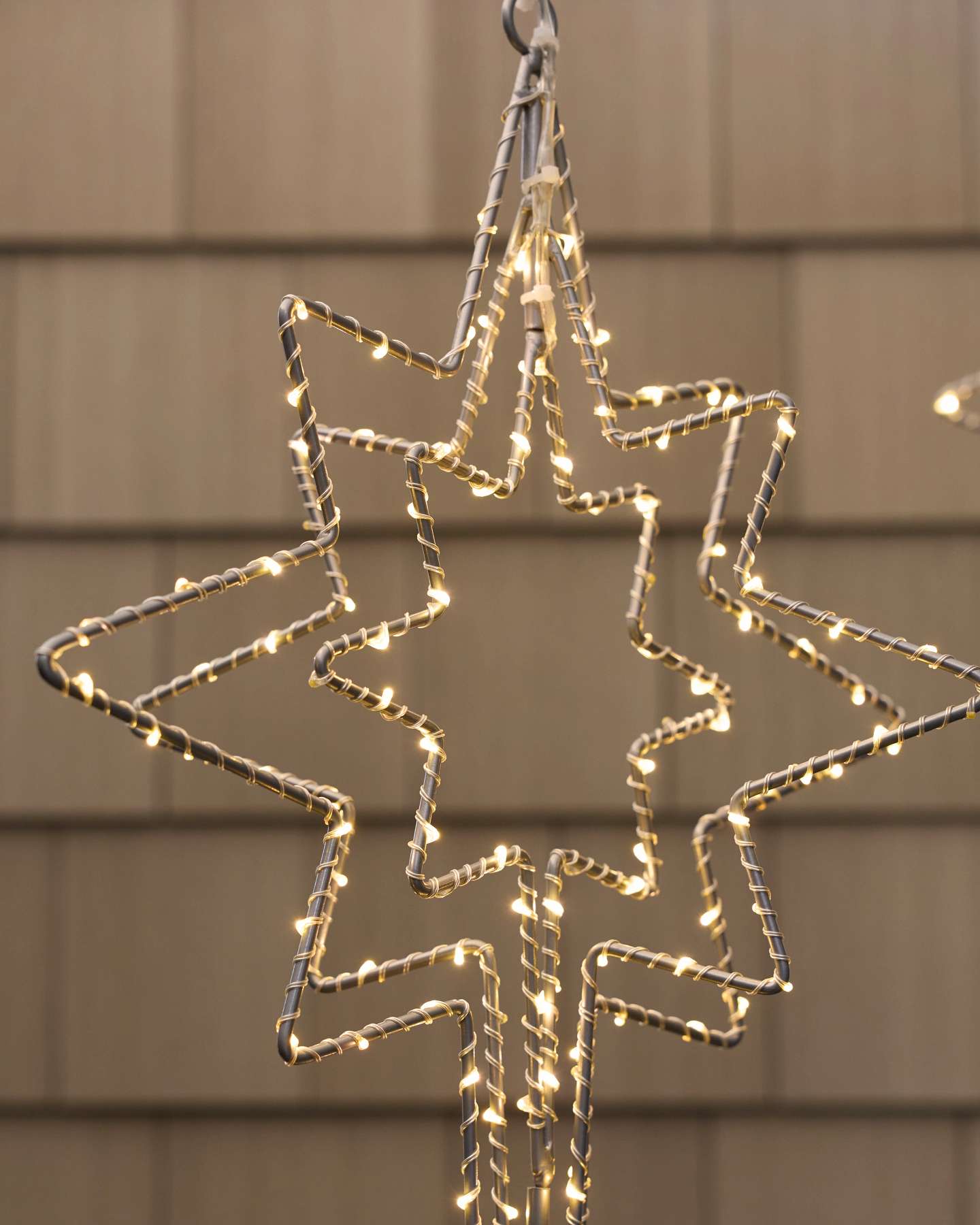 Outdoor Lit Twinkling Swivel Stars, Set of 2