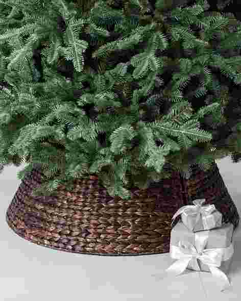 Chestnut Brown Woven Tree Collar by Balsam Hill SSC 20