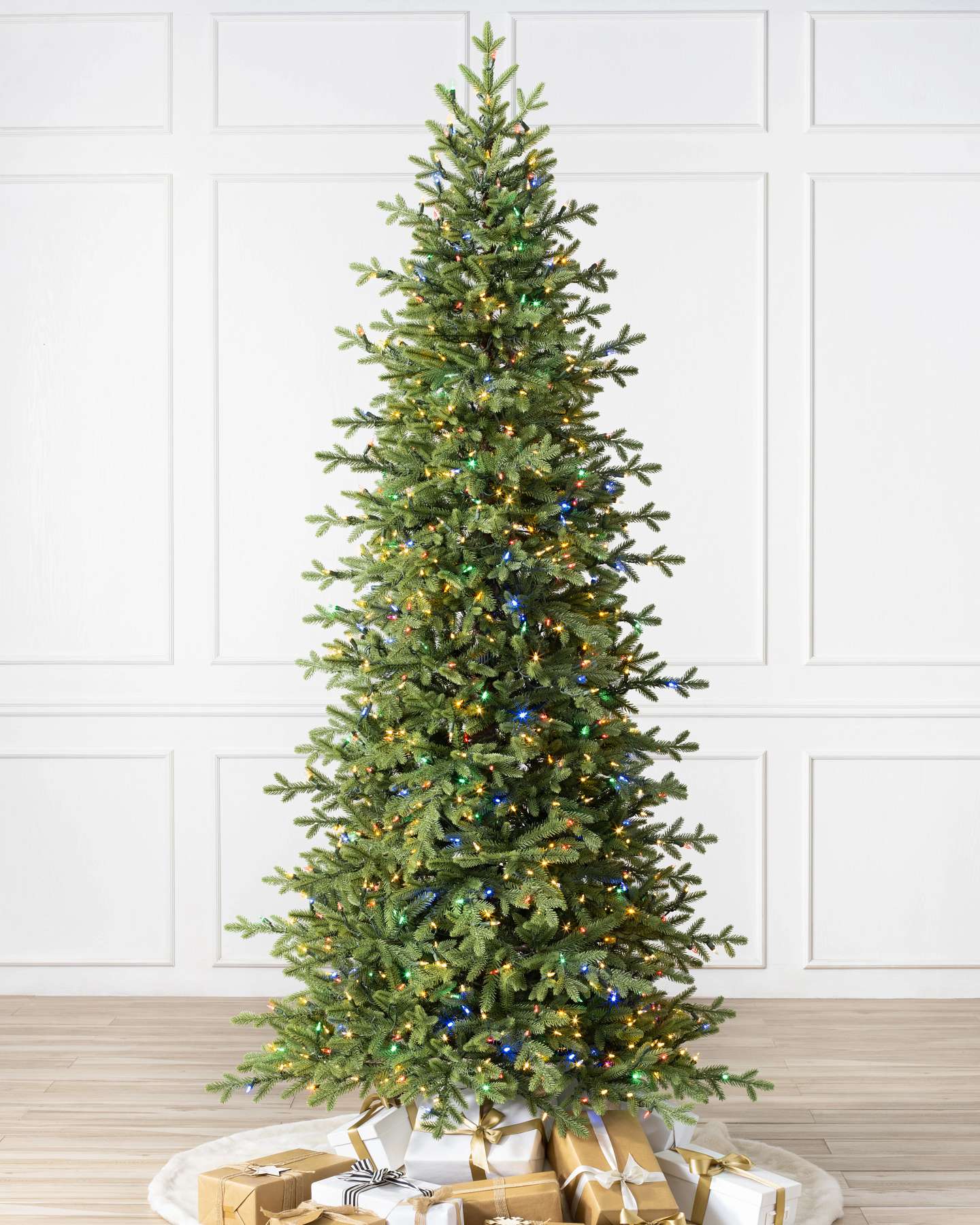 Balsam Hill Red Spruce Slim LED Candlelight Artificial Christmas Tree Showcase
