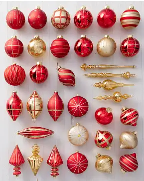 Christmas Charm Glass Bauble Set Christmas Charm Glass Bauble Set