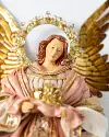 Rose Gold Holy Angel Tree Topper by Balsam Hill Closeup 25