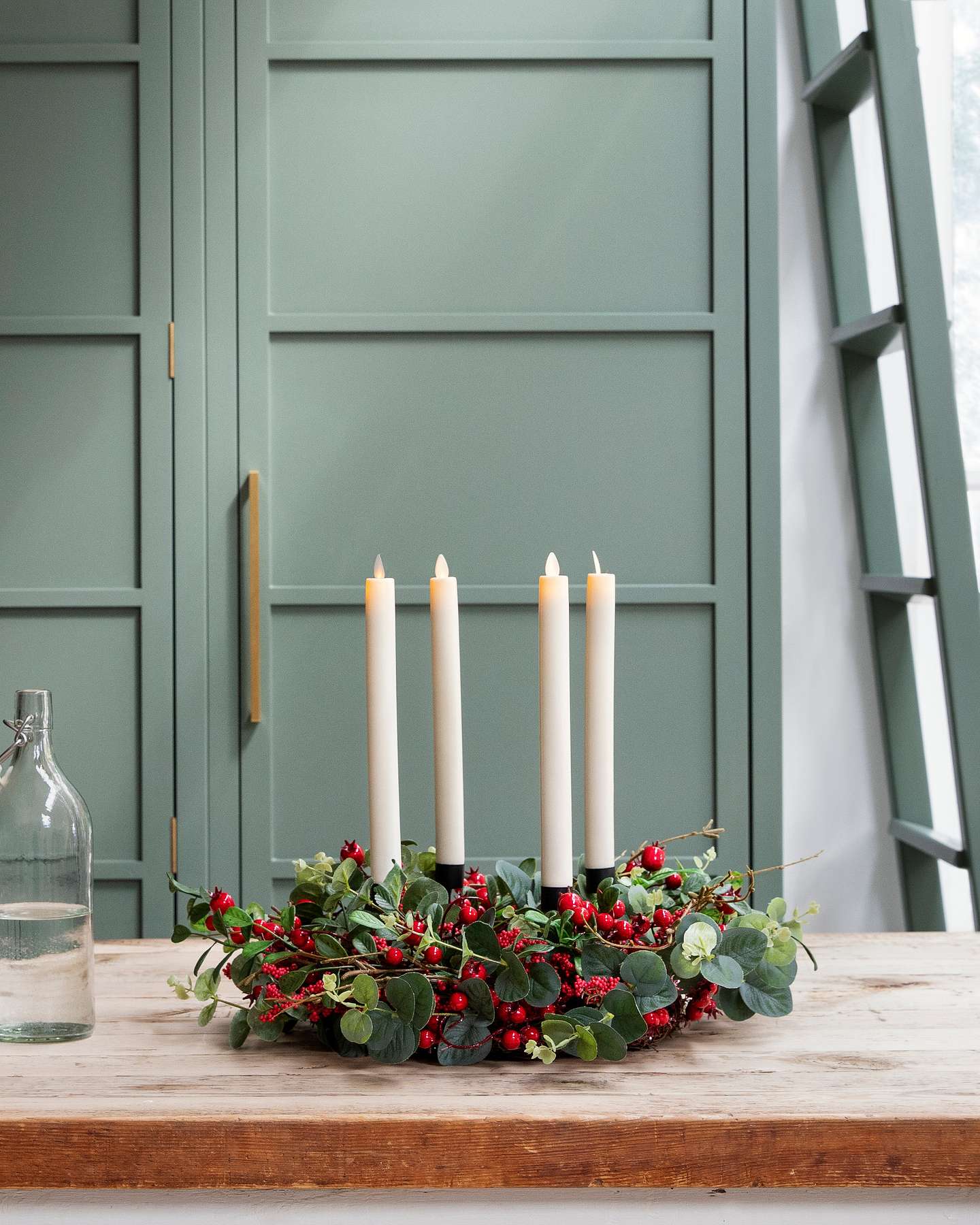 Balsam Hill Mixed Berry Advent Wreath Home Display
