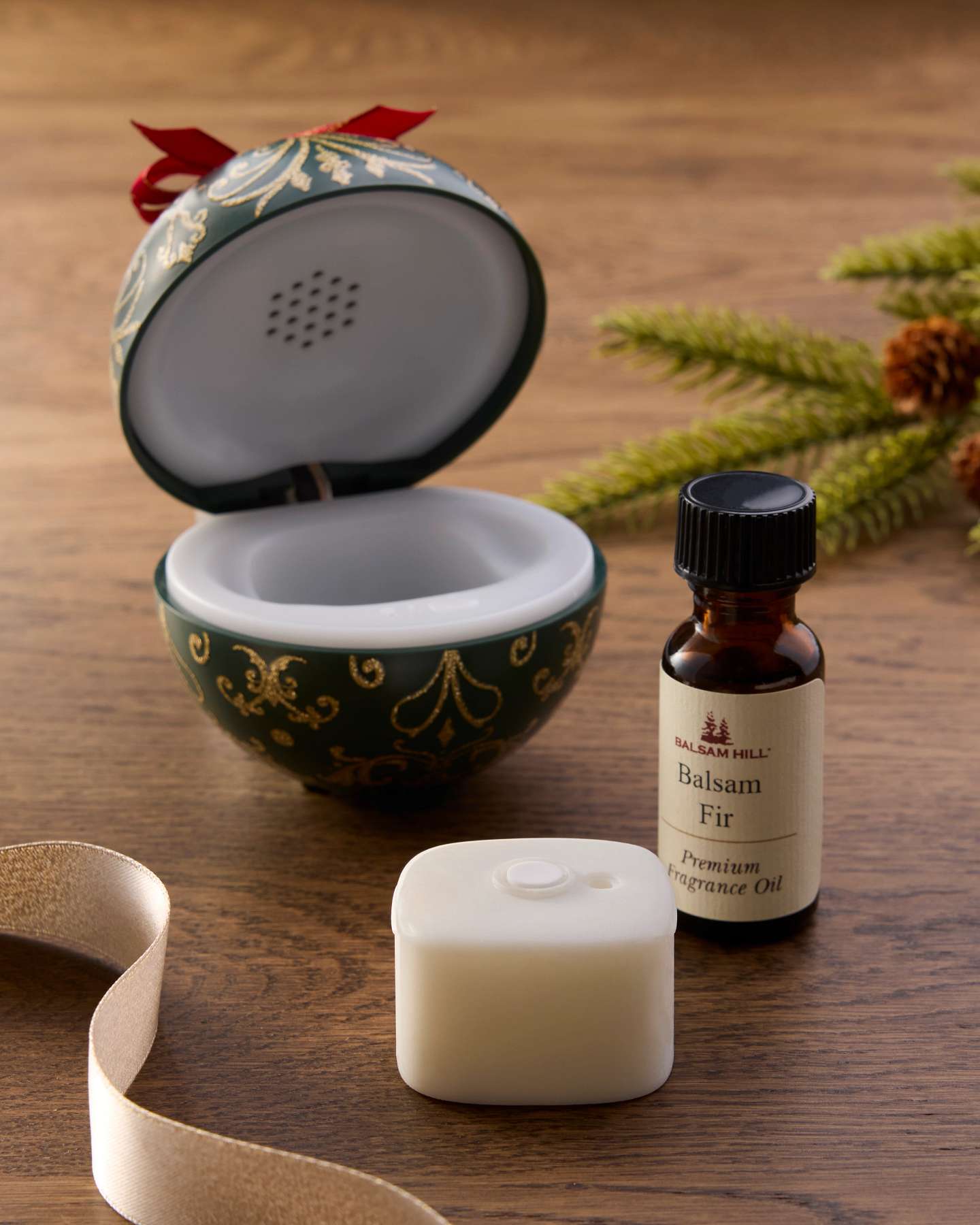 Boule verte diffuseur de parfum Senteur de fêtes