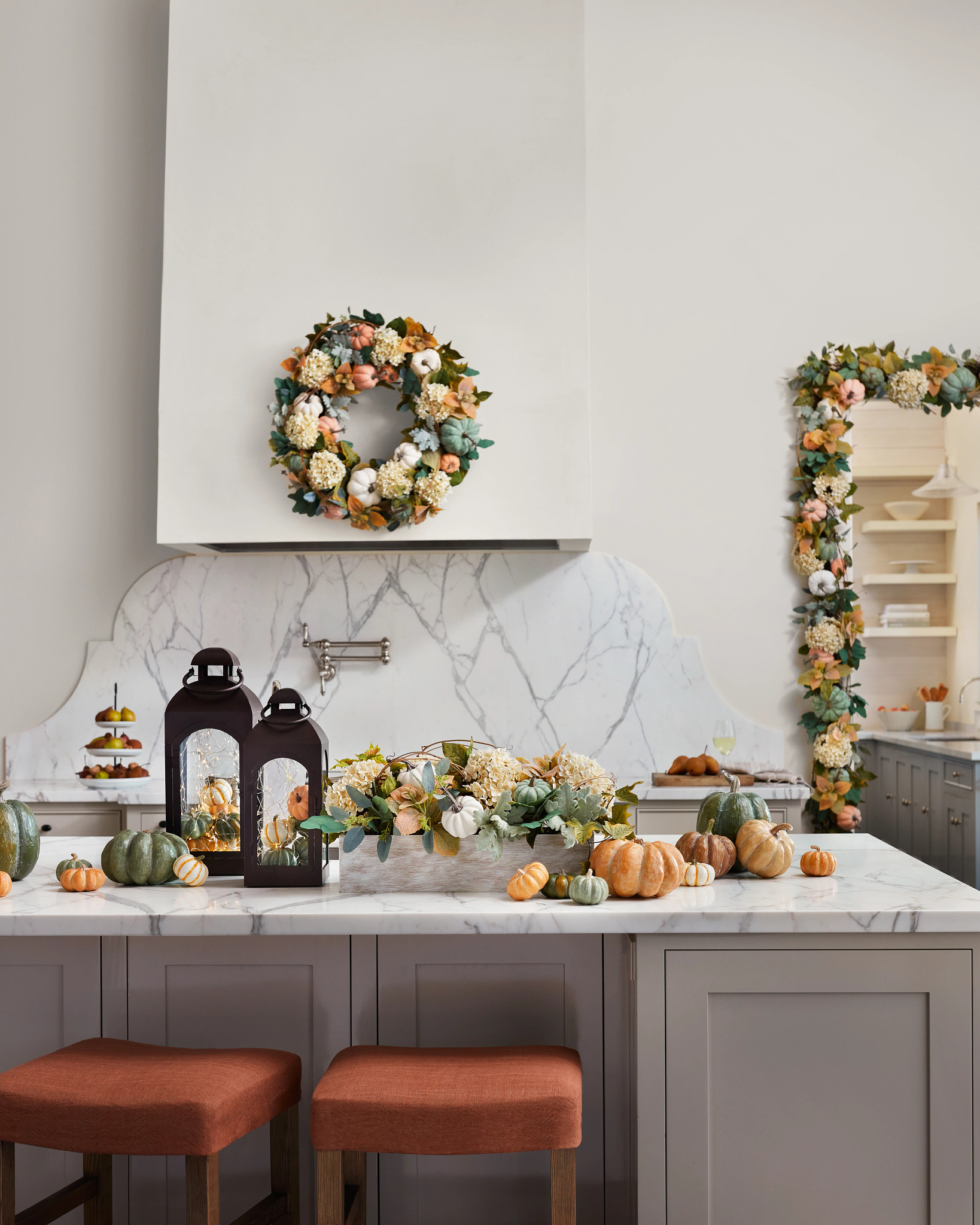 Fairytale Pumpkin Artificial Fall Wreath | Balsam Hill