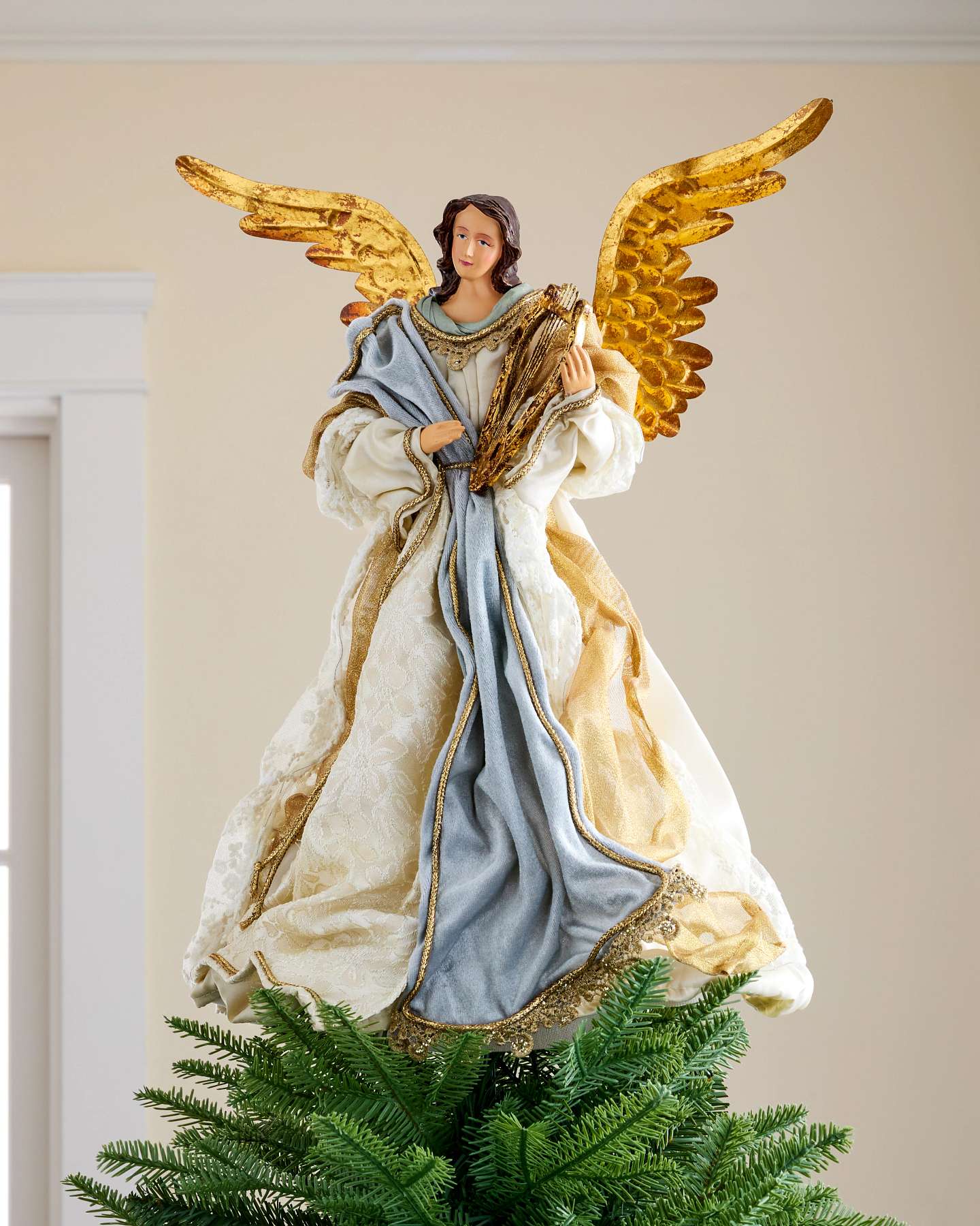 18" Beige Angel Tree Topper