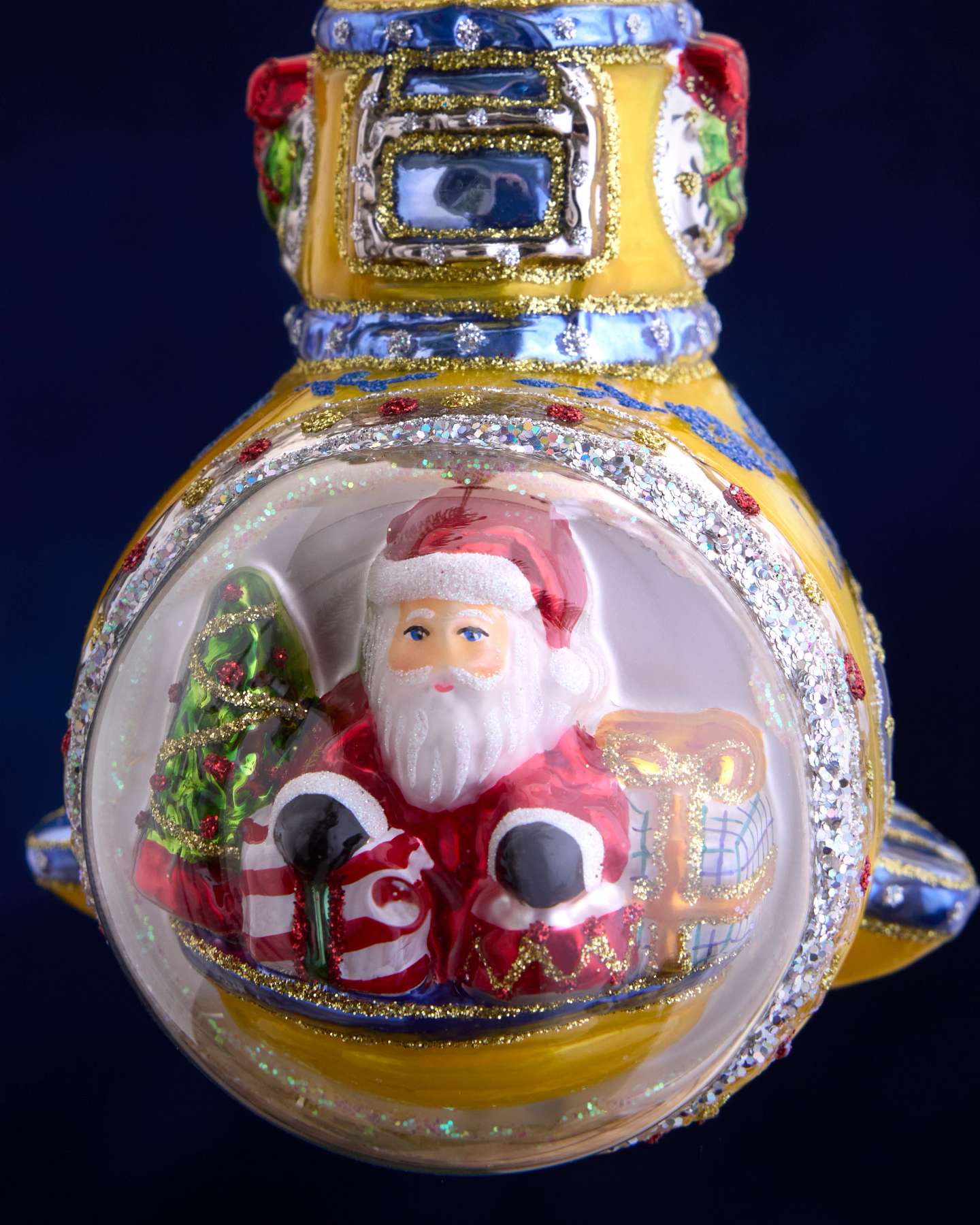 Balsam Hill Studio Santa's Yellow Maui Submarine Ornament