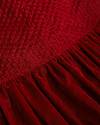 60in Burgundy Pleated Velvet Tree Skirt by Balsam Hill Closeup 20