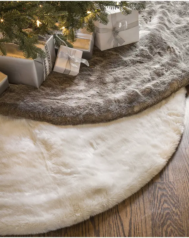 Lodge Faux Fur Tree Skirt by Balsam Hill