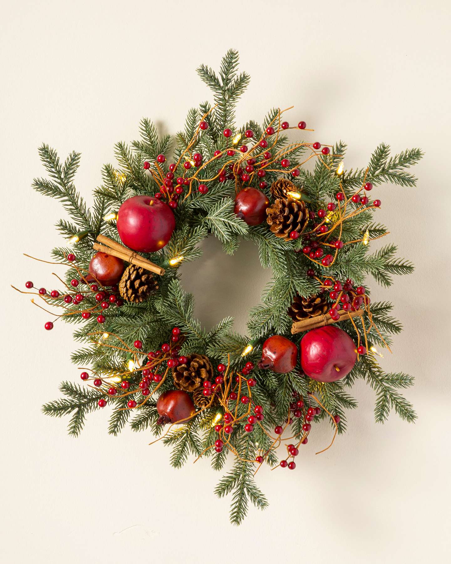Heritage Spice Wreath by Balsam Hill 18in LEDCL