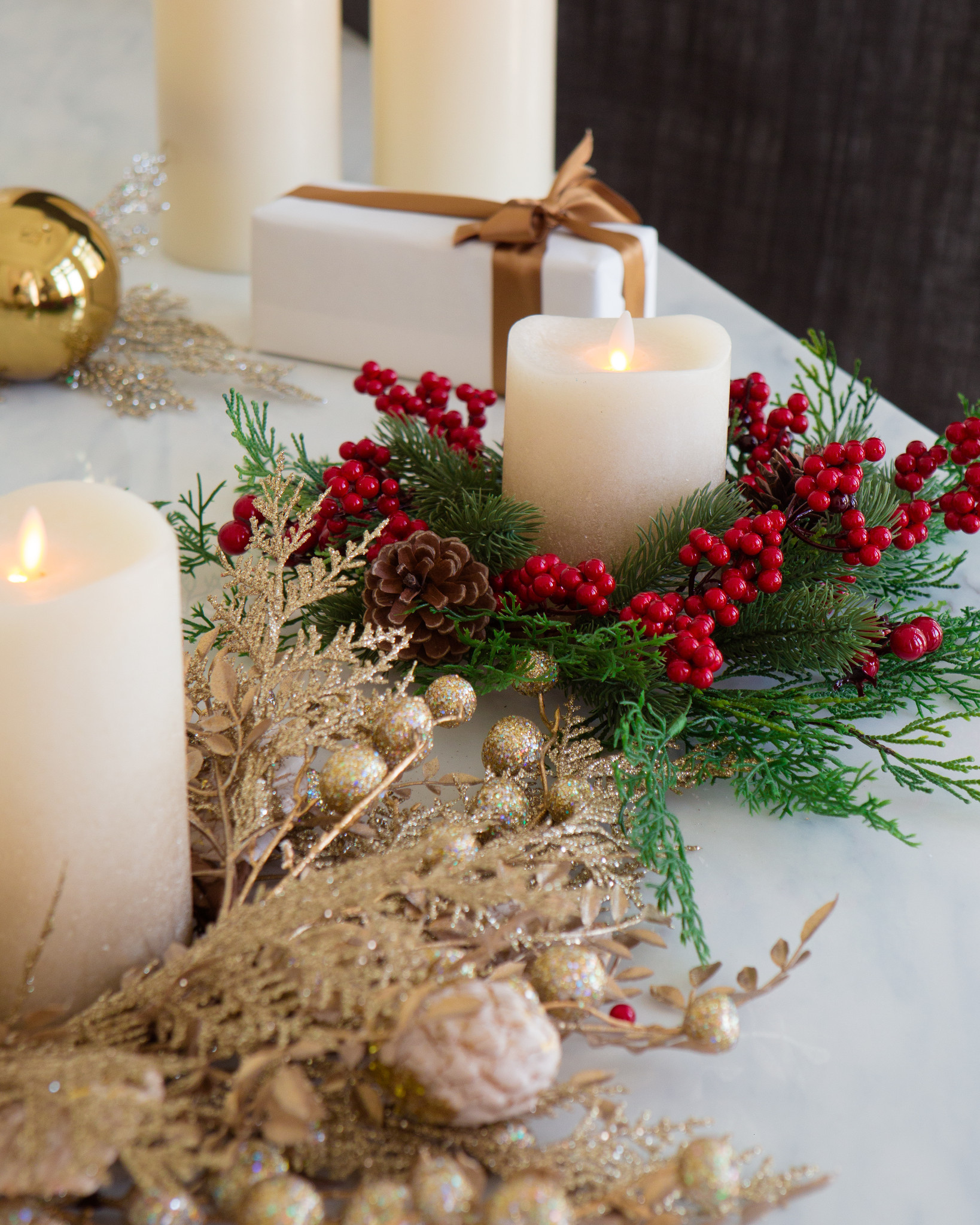 christmas candle rings