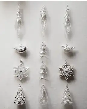 Nordic Frost Crystalized Ornament Set Nordic Frost Crystalized Ornament Set