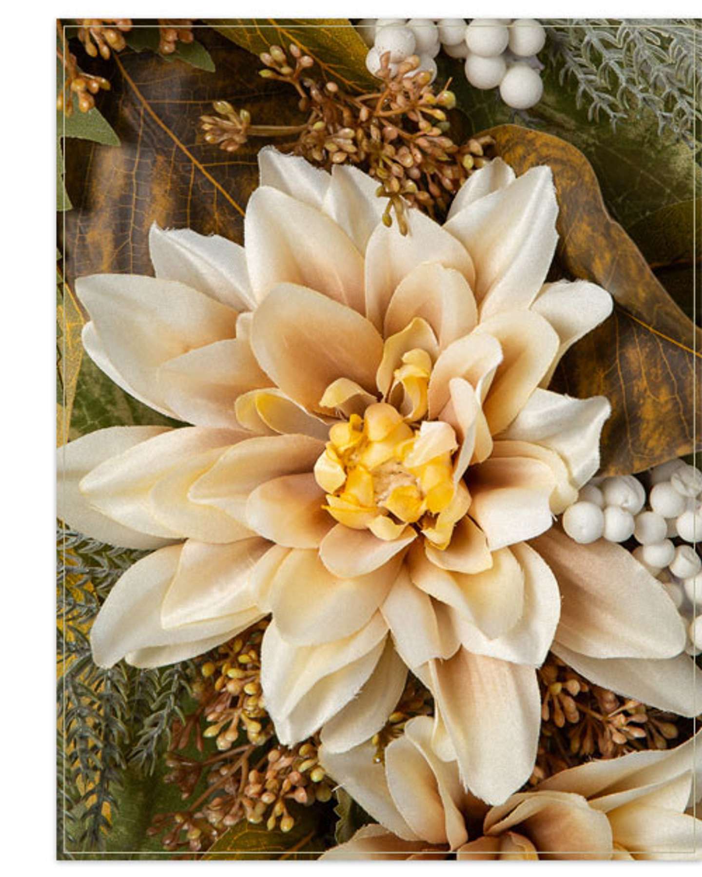 Balsam Hill Dahlia and Pumpkin Forest Artificial Fall Foliage Product Display