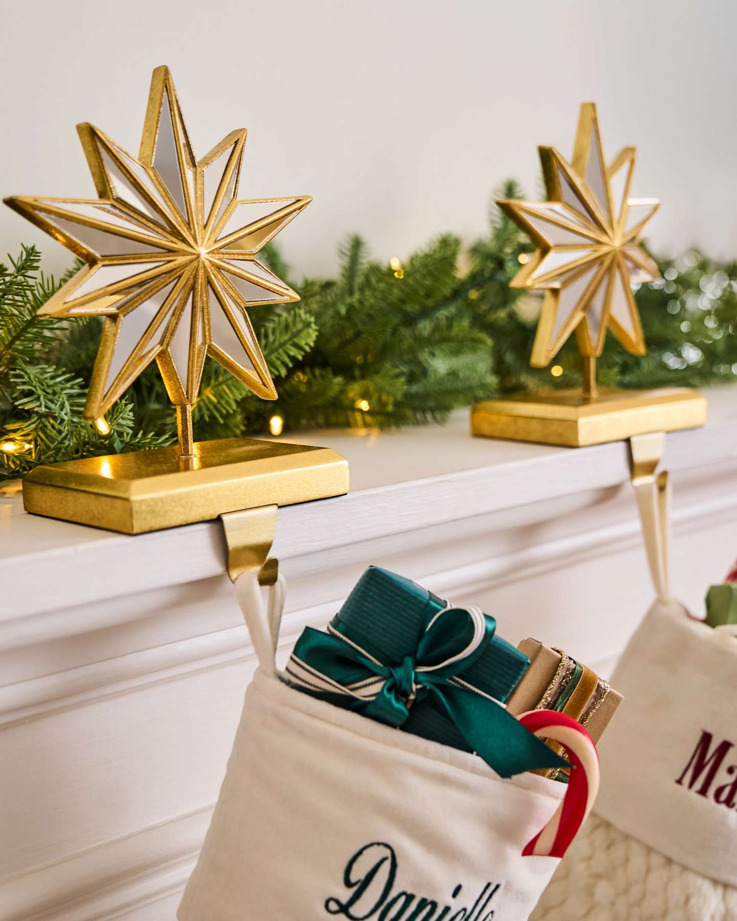 Mirrored Star Stocking Holder